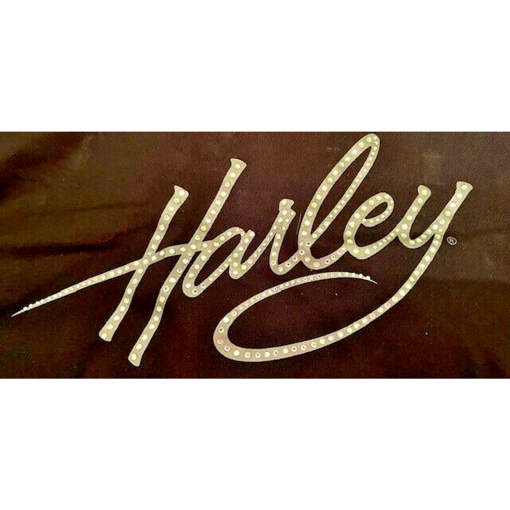Harley Davidson Womens Rhinestone Short Sleeve Cotton Zippered Shirt Size XL - Picture 5 of 11